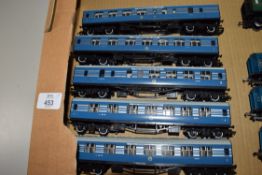 Group of five unboxed Hornby 00 gauge "The Coronation Scot" coaches