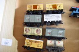 Group of eight unboxed 00 gauge goods wagons, various makers