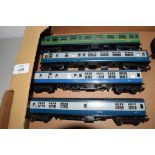 Group of three unboxed 00 gauge coaches to include Lima, Hornby, Triang