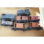 Group of eight unboxed 00 gauge goods wagons to include Hornby etc