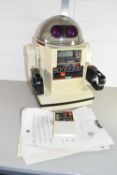 Vintage Tomy Omnibot robot together with the master control unit and instruction manual