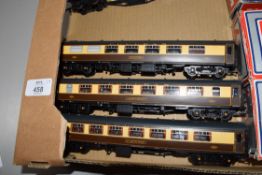 Unboxed group of three Bachmann 00 gauge coaches to include Falcon, and car no 349 etc