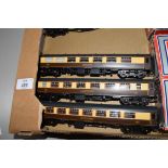 Unboxed group of three Bachmann 00 gauge coaches to include Falcon, and car no 349 etc