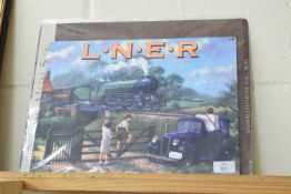 Modern reproduction LNER railway tin sign
