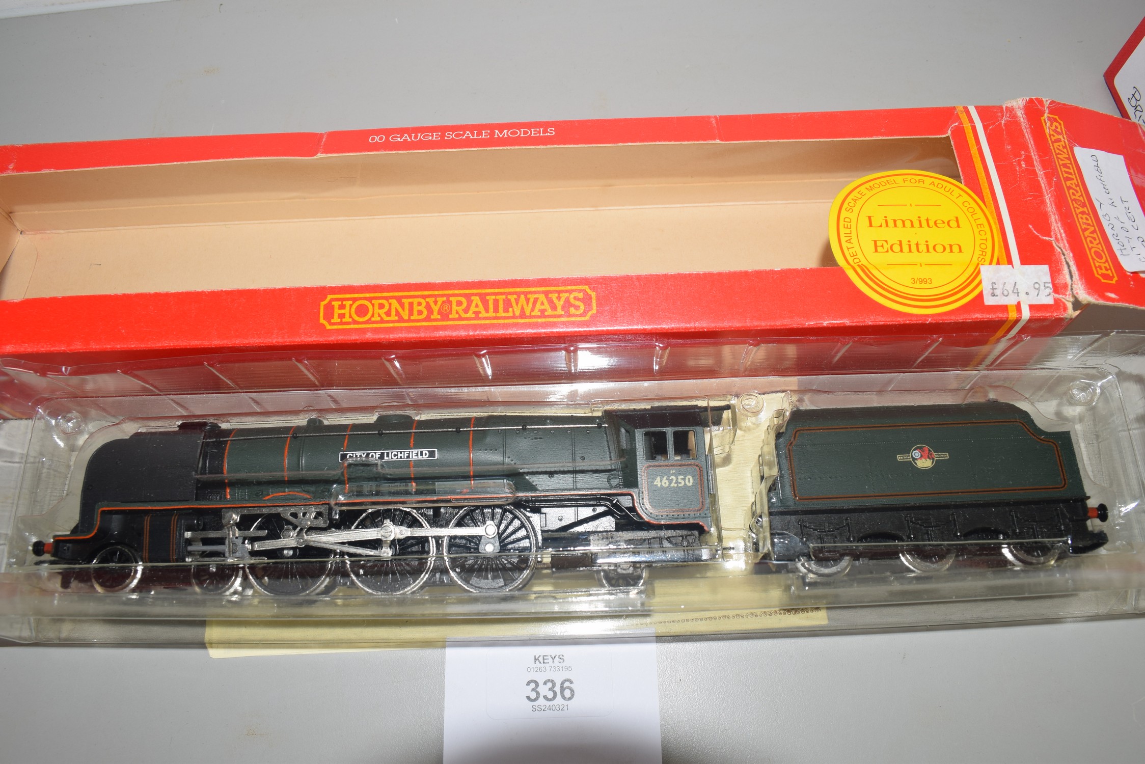 Boxed Hornby 00 gauge "City of Litchfield" No 46250 - Image 2 of 2