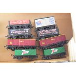 Group of eight unboxed 00 gauge goods wagons to include Mainline, Hornby etc