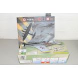 Boxed Skyfighter aircraft together with a boxed Atlas Editions WWII aircraft