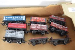 Group of eight unboxed 00 gauge goods wagons to include Hornby etc