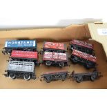 Group of eight unboxed 00 gauge goods wagons to include Hornby etc