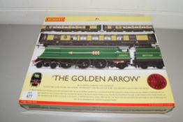 Boxed Hornby 00 gauge "The Golden Arrow" set