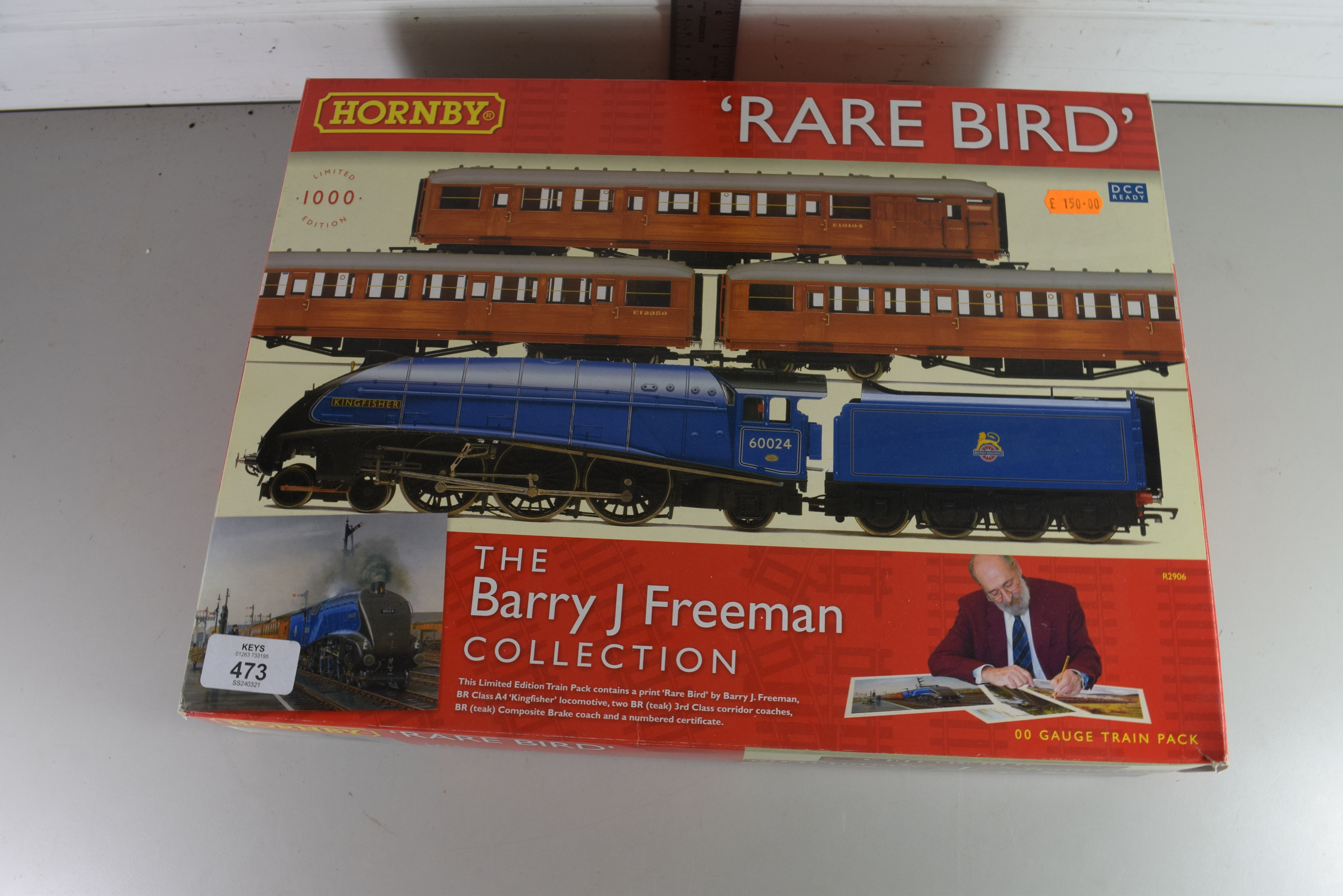 Boxed Hornby 00 gauge Rare Bird from the Barry J Freeman collection set containing Kingfisher No