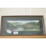 Group of four small framed railway prints