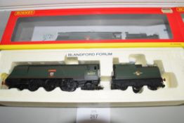 Boxed Hornby 00 gauge R2926 BR 4-6-2 West Country class "Blandford Forum" locomotive No 34107