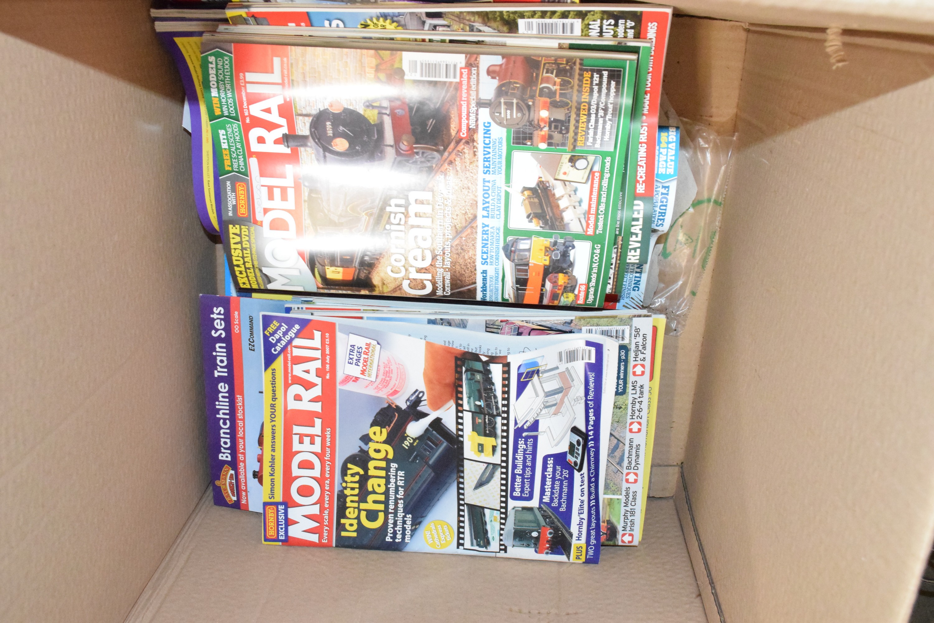 Box containing Model Railway magazines circa mid-2000s
