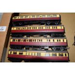 Group of four Hornby 00 gauge coaches to include Paddington Newport, Cardiff and