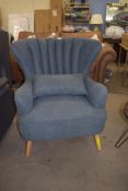 MODERN UPHOLSTERED WING BACK ARMCHAIR