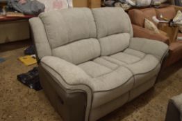 COWLING TWO-SEATER RECLINING SOFA, GREY