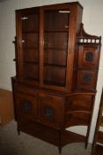 EARLY 20TH CENTURY OAK SIDE CABINET WITH CARVED DECORATION, WIDTH APPROX 150CM