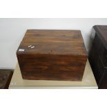 STAINED WOOD BOX, LENGTH APPROX 50CM