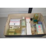 BOX CONTAINING VARIOUS PERFUMES