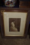 VINTAGE PHOTOGRAPH OF A VICTORIAN LADY WITH A MIRROR