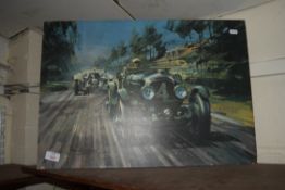 PRINT OF VINTAGE RACING CARS