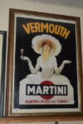 MARTINI FRAMED ADVERTISING POSTER