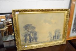 LARGE GILT FRAMED PRINT, WIDTH APPROX 82CM