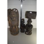 QTY OF TRIBAL ART, MAINLY CARVED FIGURES