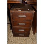 SMALL FOUR-DRAWER BEDSIDE CHEST, WIDTH APPROX 38CM