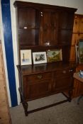 20TH CENTURY ARTS & CRAFTS STYLE DRESSER, WIDTH APPROX 115CM