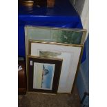 THREE PICTURES, PRINTS BY GORDON RUSHMER SIGNED TO MOUNT