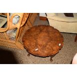 SMALL PIE-CRUST COFFEE TABLE, APPROX 72CM DIAM