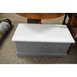 PAINTED TOY CHEST, LENGTH APPROX 92CM