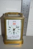 SMALL BRASS CARRIAGE CLOCK