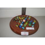 TRAY CONTAINING QTY OF MARBLES