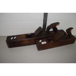 TWO WOODEN BOX PLANES