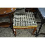 UPHOLSTERED STOOL, APPROX 52CM SQ