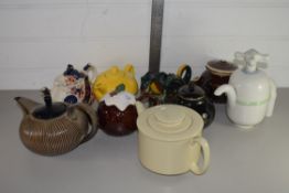 VARIOUS CERAMIC TEA POTS