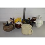 VARIOUS CERAMIC TEA POTS