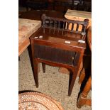 SMALL GALLERIED POT CUPBOARD, WIDTH APPROX 45CM