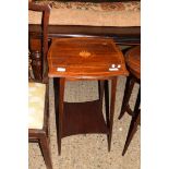 SMALL INLAID OCCASIONAL TABLE, APPROX 43CM SQ