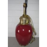 POTTERY FLAMBE TABLE LAMP