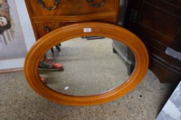 OVAL OVERMANTEL MIRROR, APPROX 73 X 61CM