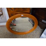 OVAL OVERMANTEL MIRROR, APPROX 73 X 61CM