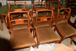 SET OF SIX REPRODUCTION UPHOLSTERED DINING CHAIRS