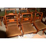 SET OF SIX REPRODUCTION UPHOLSTERED DINING CHAIRS