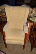 UPHOLSTERED EASY CHAIR, WIDTH APPROX 72CM