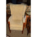 UPHOLSTERED EASY CHAIR, WIDTH APPROX 72CM