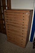 12-DRAWER COLLECTORS CHEST, WIDTH APPROX 91CM